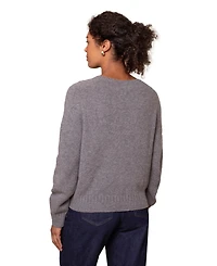 Celtic & Co. Women's Boxy Saddle Shoulder Crew Neck Sweater
