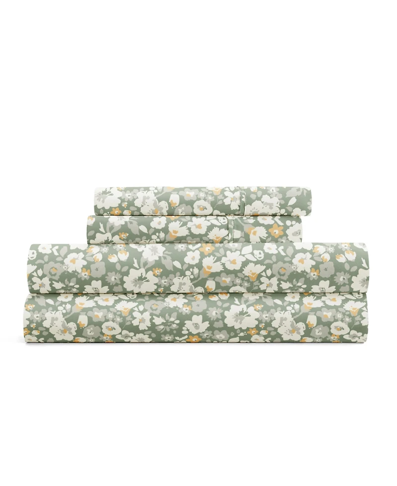 ienjoy Home Delicate Blossoms 3-p.c. Sheet Set, Twin