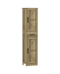 Slickblue Sturdy Compact Bathroom Storage Cabinet Ideal for Towels and Essential Bathroom Items