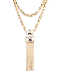 Lauren Ralph Lauren Glass Stone Gold-Tone Toggle Y Necklace