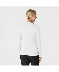 Wink Layers Women's Long Sleeve Mock Neck Silky Tee