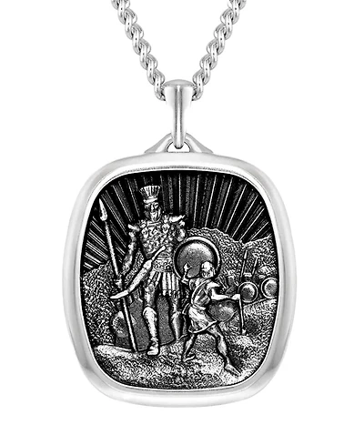 Vincero Men's Necklace The David & Goliath Pendant - Silver