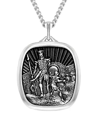 Vincero Men's Necklace The David & Goliath Pendant - Silver