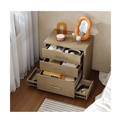 5 Drawers Nightstand with 2 Hidden Drawers,Bedside table,Chest of Drawers