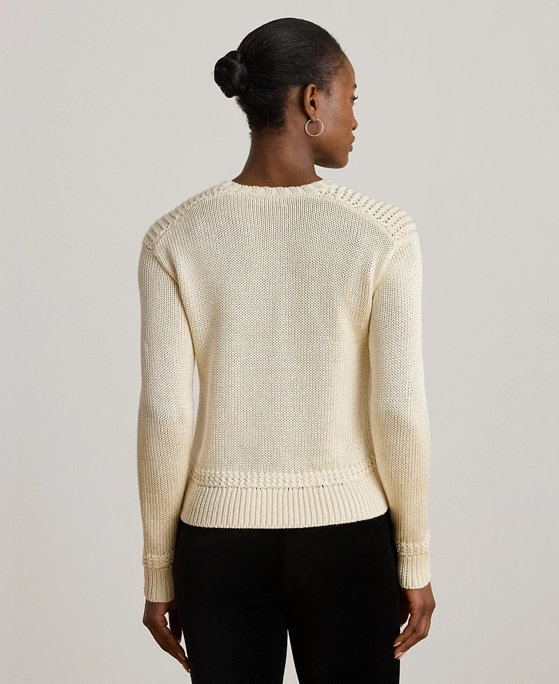 Lauren Ralph Women's Crewneck Shimmer Sweater