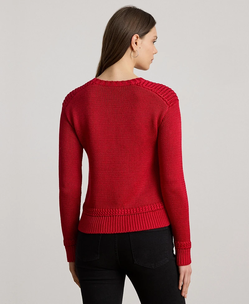 Lauren Ralph Women's Crewneck Shimmer Sweater