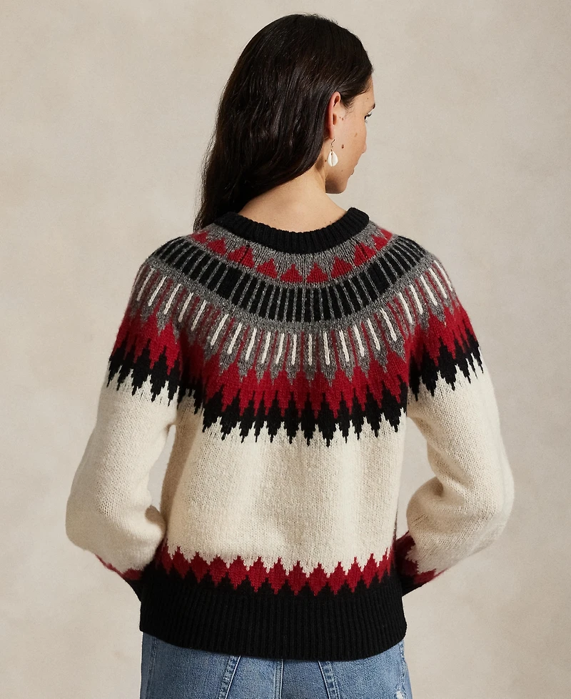 Polo Ralph Lauren Women's Geometric Fair Isle Long Sleeve Sweater