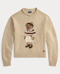 Polo Ralph Lauren Women's Bear Intarsia-Knit Rollneck Sweater