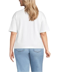 Lands' End Women's Plus Short Sleeve Mariner T-Shirt