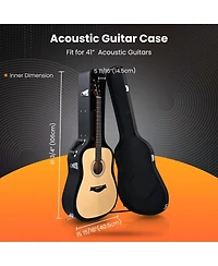 Yescom 41" Acoustic Guitar Case Hard Shell w/ Folding Guitar Stand for Electric Bass