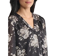 Jones New York Women's 3/4-Sleeve V-Neck Tunic Top