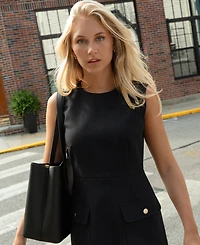 French Connection Women's Sleeveless Twill Mini Dress