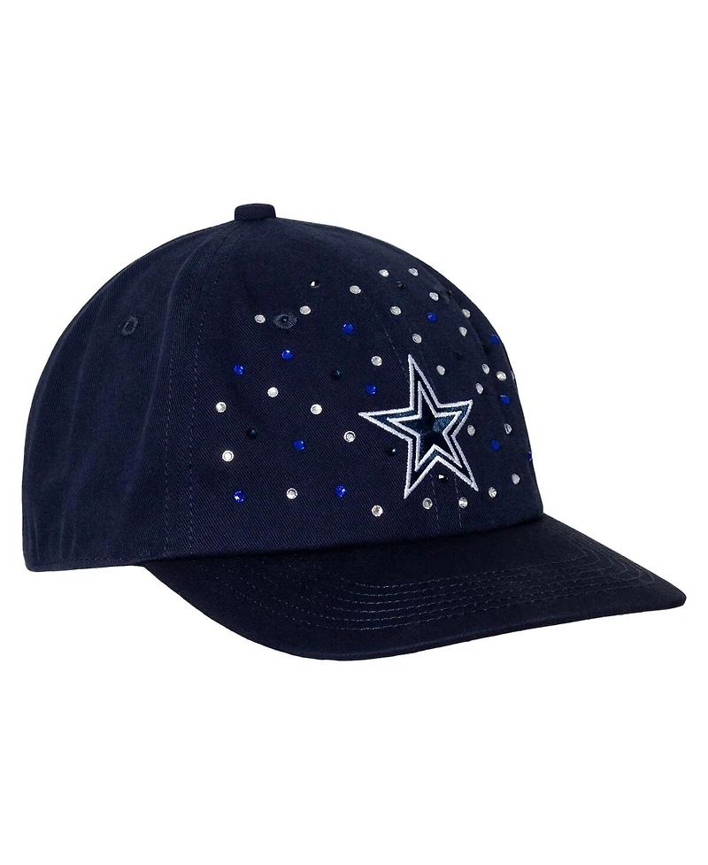 The Wild Collective Women's Navy Dallas Cowboys Jeweled Adjustable Hat