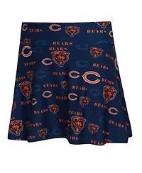 Concepts Sport Women's Navy Chicago Bears Mosaic Allover Print Skort