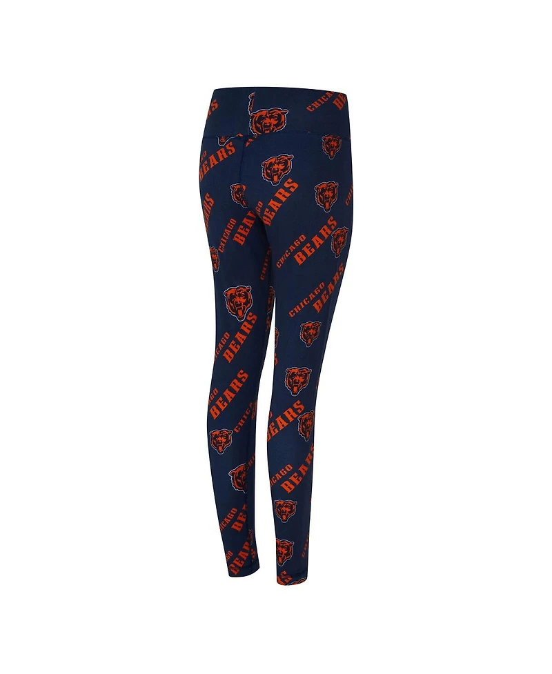 Concepts Sport Women's Navy Chicago Bears Mosaic Allover Print Leggings
