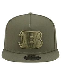 New Era Men's Olive Cincinnati Bengals Color Pack A-Frame 9FIFTY Snapback Hat