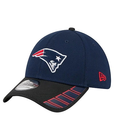 New Era Men's Navy England Patriots Visor Hit 39THIRTY Flex Hat
