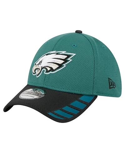 New Era Men's Midnight Green Philadelphia Eagles Visor Hit 39THIRTY Flex Hat