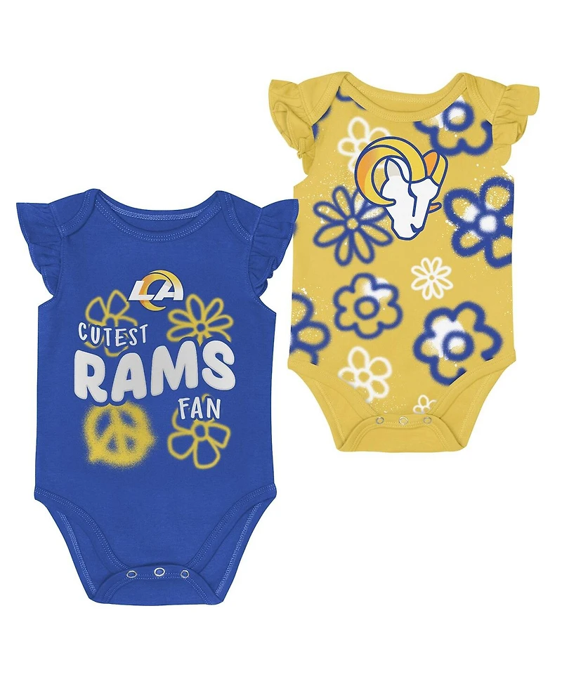 Outerstuff Baby Girls 2-Piece Los Angeles Rams The Sunshine Bodysuit Set