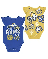 Outerstuff Baby Girls 2-Piece Los Angeles Rams The Sunshine Bodysuit Set