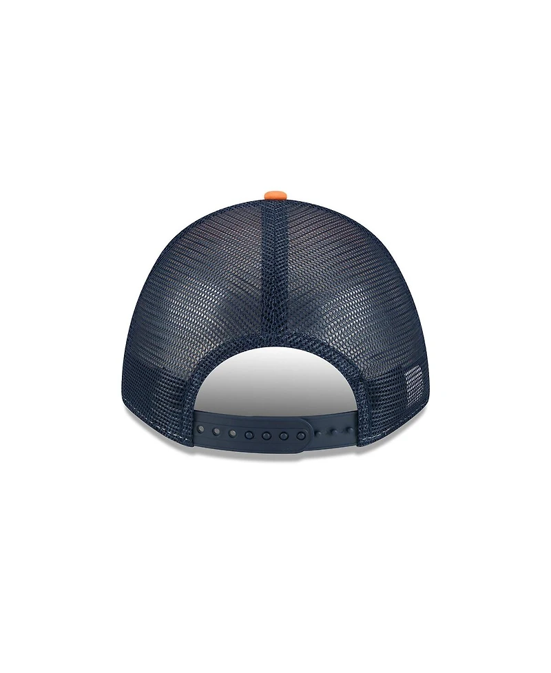 New Era Men's Orange Denver Broncos Linear A-Frame 9FORTY Adjustable Hat