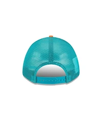 New Era Men's Orange Miami Dolphins Linear A-Frame 9FORTY Adjustable Hat