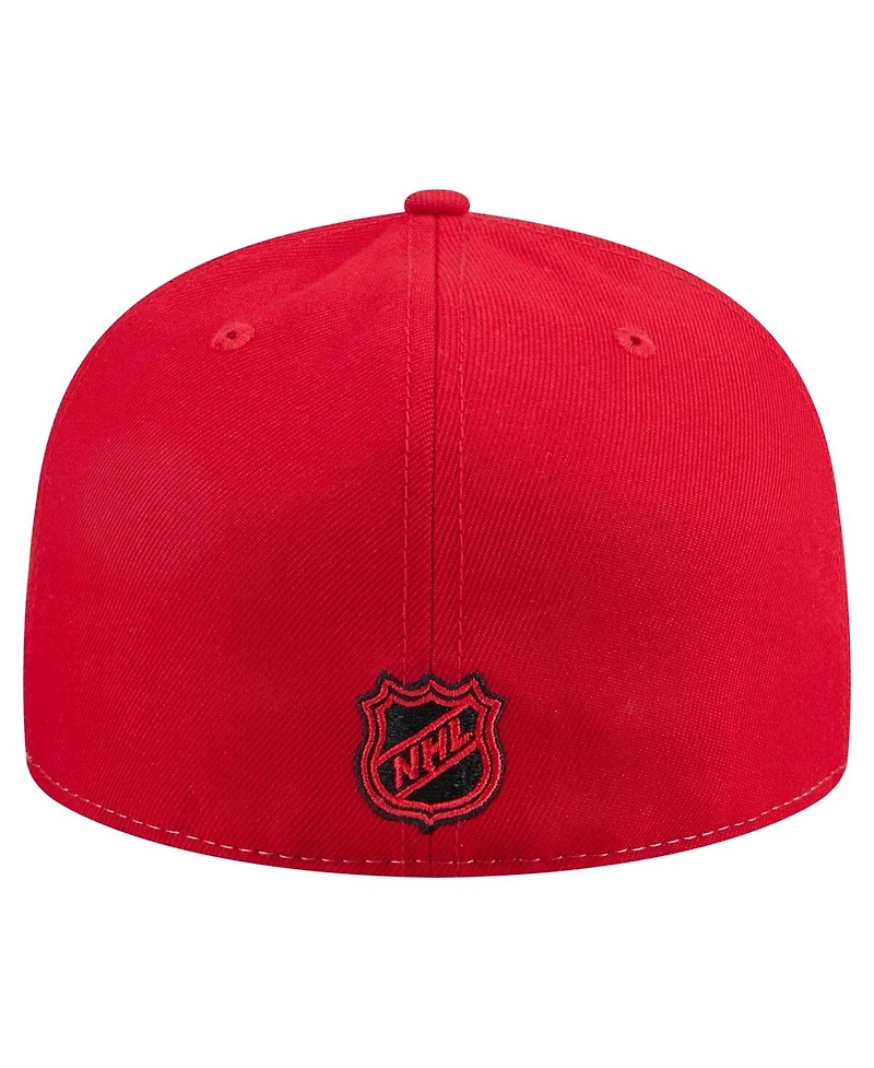 New Era Men's White/Red Jersey Devils Repeat Two-Tone 59FIFTY Fitted Hat