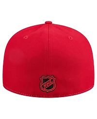 New Era Men's White/Red Jersey Devils Repeat Two-Tone 59FIFTY Fitted Hat