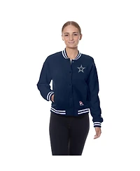 New Era Women's Navy Dallas Cowboys Throwback Fleece Full-Snap Jacket