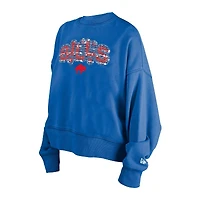 New Era Girl's Royal Buffalo Bills Flip Sequin Sweatshirt