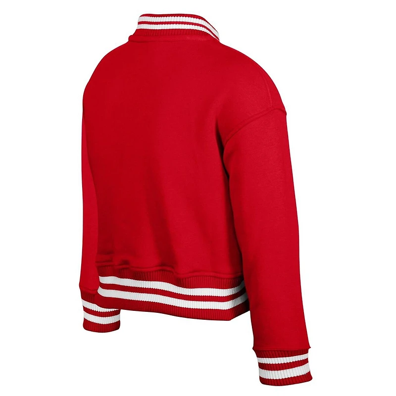 New Era Big Boys and Girls Red Kansas City Chiefs Chenille Applique Fleece Full-Snap Jacket