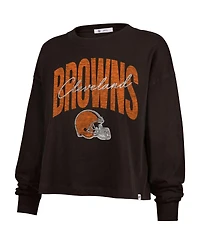 '47 Brand Women's Brown Cleveland Browns Muse Sydney Long Sleeve T-Shirt