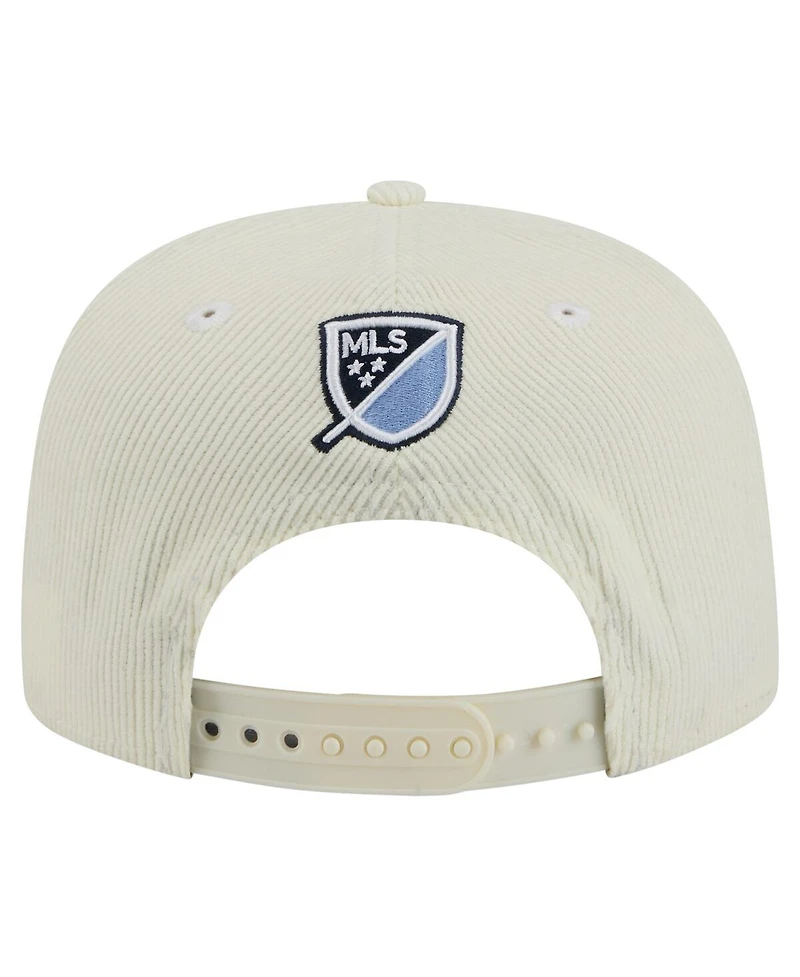 New Era Men's Cream Sporting Kansas City 2025 Kickoff Snapback Golfer Hat