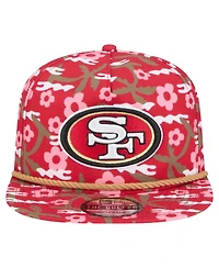 New Era Men's Scarlet San Francisco 49ers Wakey Wakey Golfer Snapback Hat