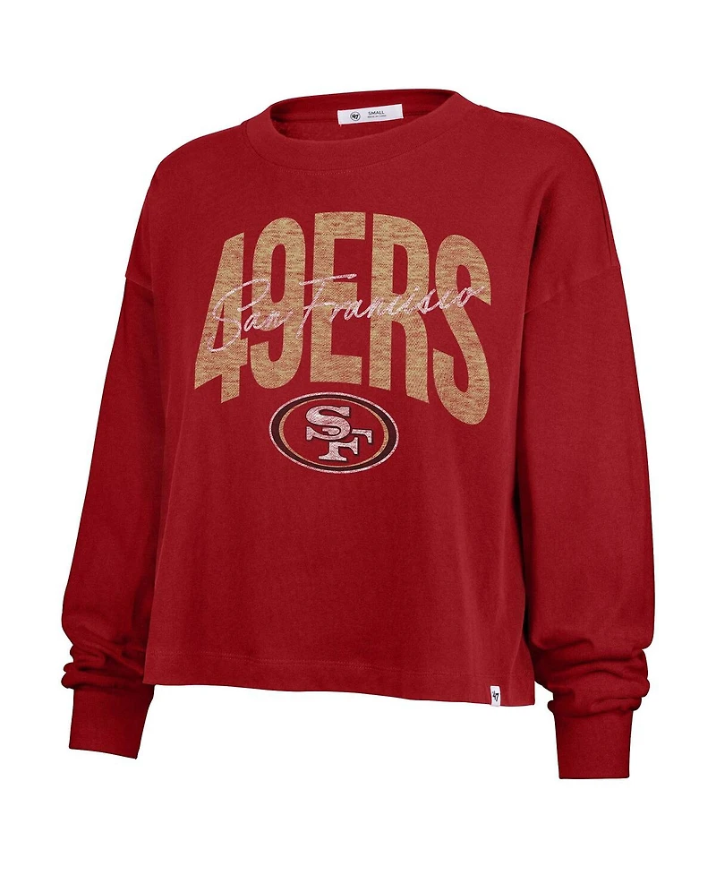 '47 Brand Women's Scarlet San Francisco 49ers Plus Muse Sydney Long Sleeve T-Shirt