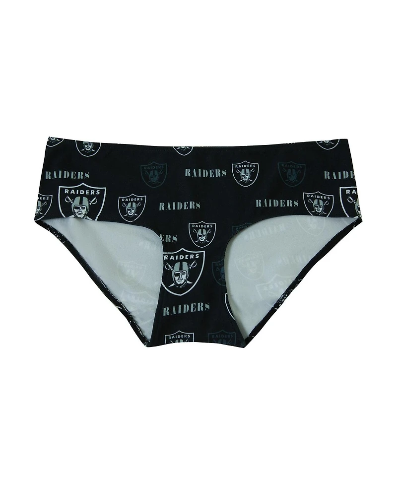 Concepts Sport Women's Black Las Vegas Raiders Mosaic Allover Print Knit Panty