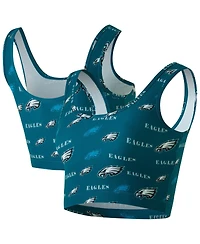 Concepts Sport Women's Midnight Green Philadelphia Eagles Mosaic Allover Print Bralette