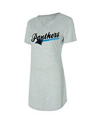 Concepts Sport Women's Gray Carolina Panthers Petition Knit Nightshirt
