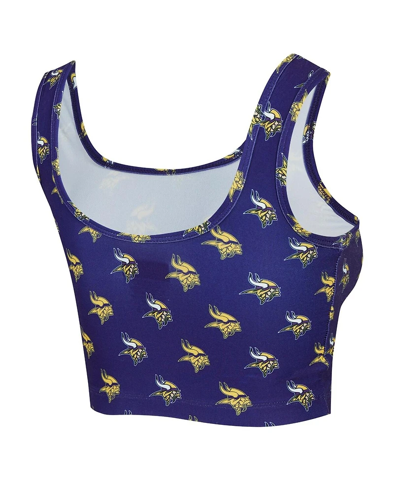 Concepts Sport Women's Purple Minnesota Vikings Record Allover Print Bralette