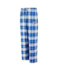 Concepts Sport Women's Royal Los Angeles Rams Ashford Plaid Knit Pants