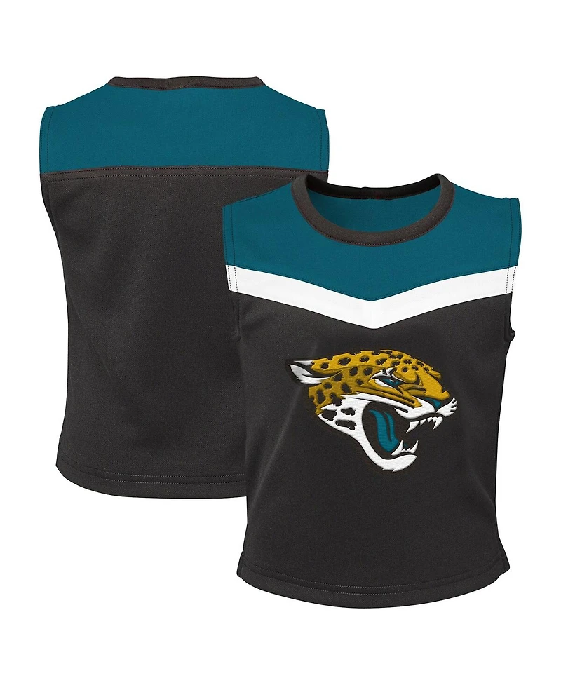 Outerstuff Big Girls 2-Piece Teal Jacksonville Jaguars Spirit Cheerleader Set