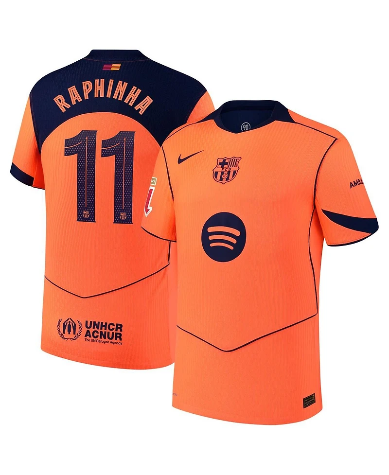 Nike Men's Raphinha Orange Barcelona 2025/26 Third Authentic Player Jersey