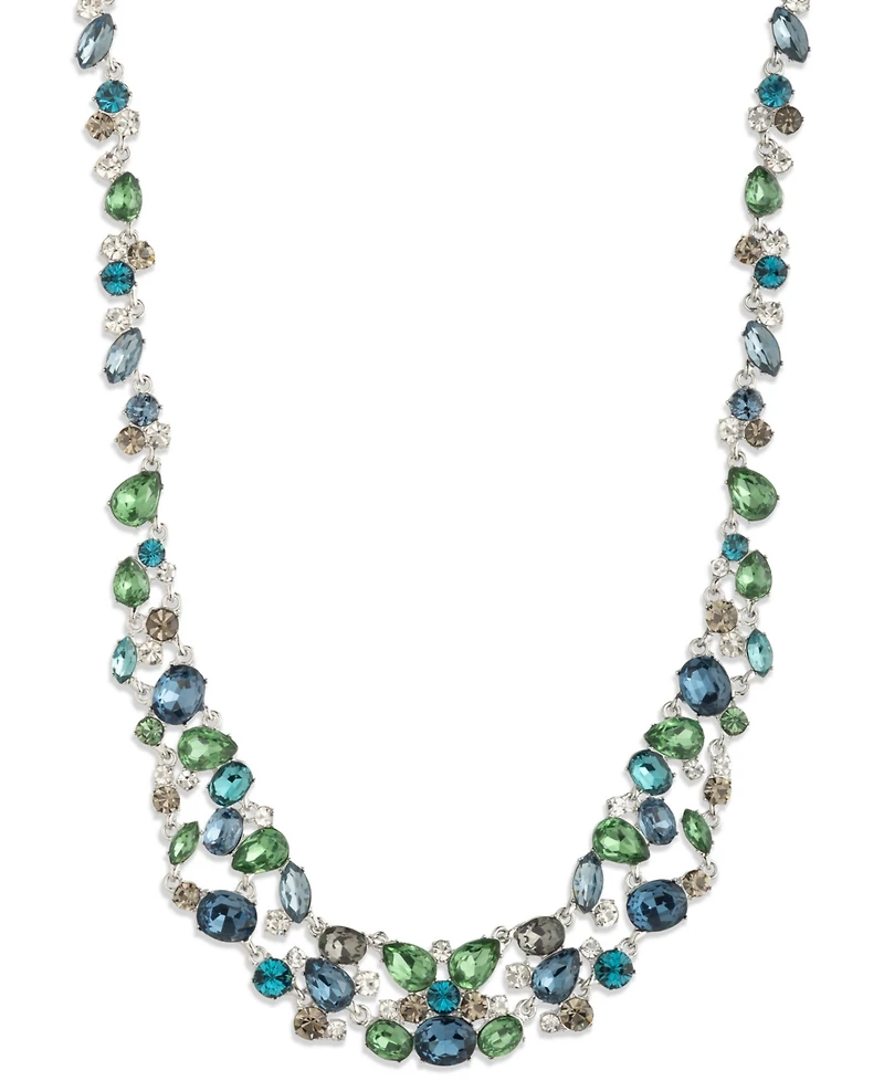 Givenchy Glass Stone Extender Drama Frontal Necklace
