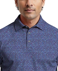 Pga Tour Men's Micro-Floral Polo Shirt