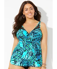 Swimsuits for All Women's Bra Crochet Underwire Tankini Top