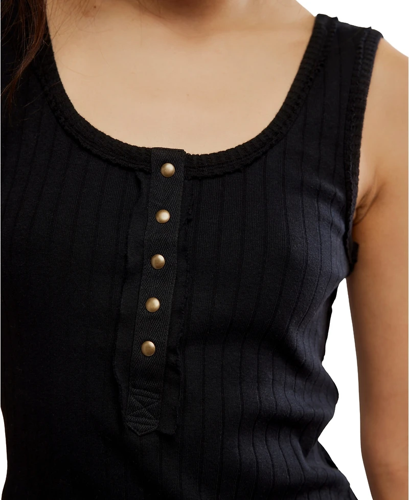 Free People Women's Bryson Sleeveless Henley Top