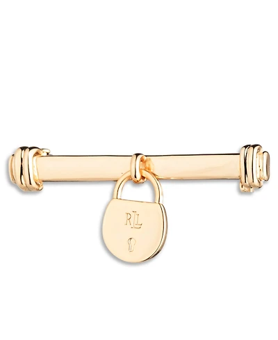 Lauren Ralph Lauren Gold-Tone Polished Padlock Pin