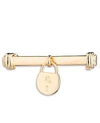 Lauren Ralph Lauren Gold-Tone Polished Padlock Pin