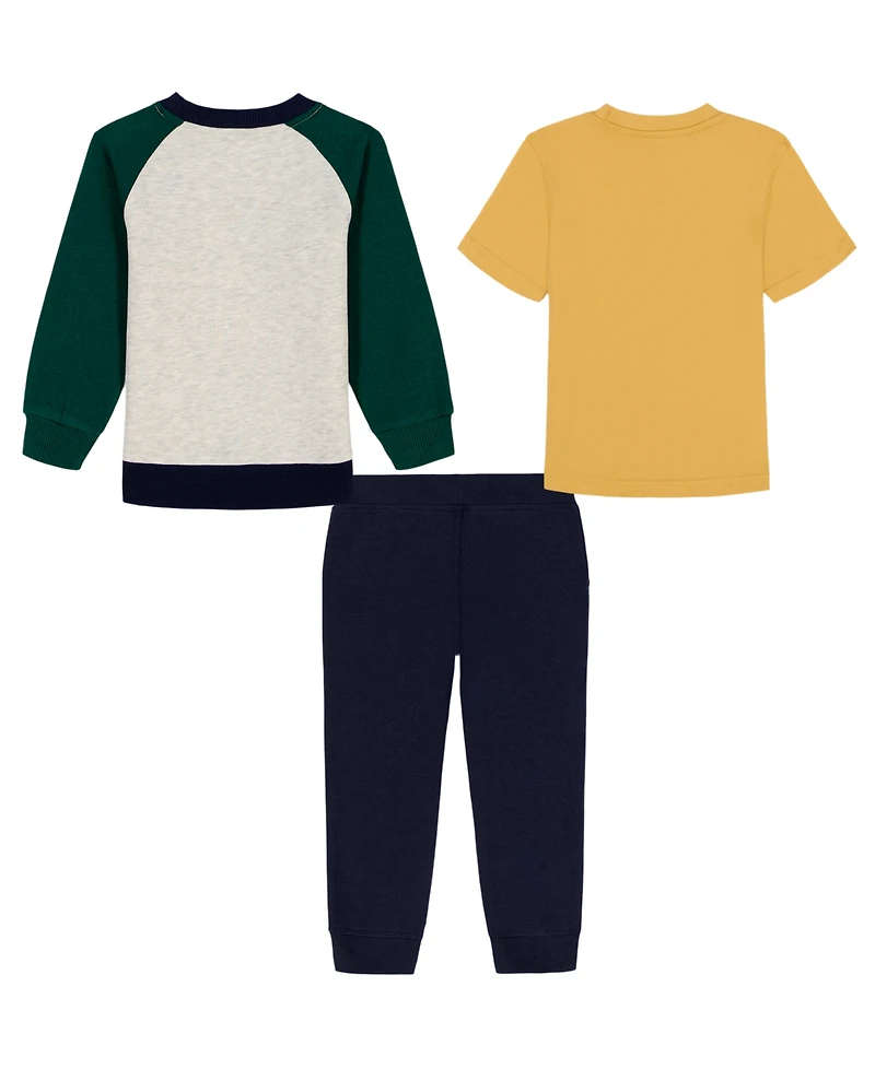 Nautica Boys 2T-7 3-Piece T-Shirt and Joggers Set