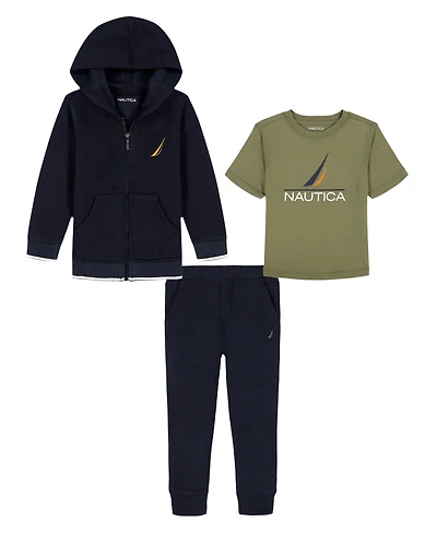 Nautica 2T-7 3-Piece T-Shirt, Hoodie, and Joggers Set